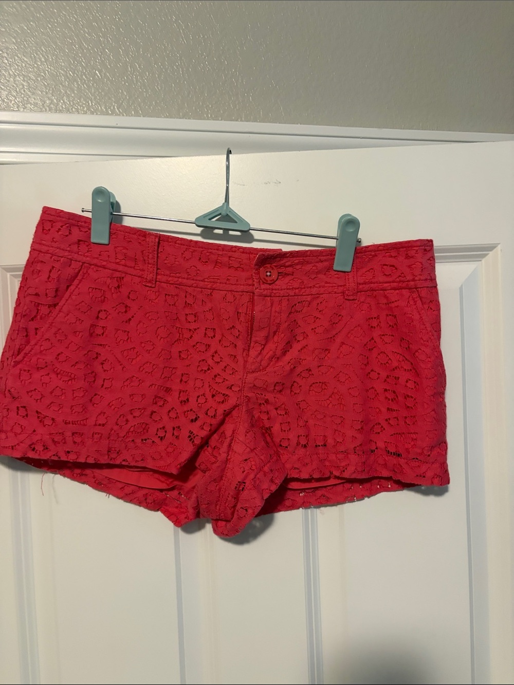 Lilly Pulitzer Pink Crochet Lace Shorts